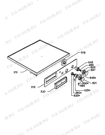 Взрыв-схема стиральной машины Zanussi ZE400E - Схема узла Control panel and lid